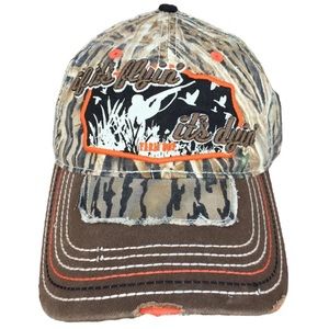 Men’s Farm Boy Brand Camo & Orange “If it’s Flyin” Ducks Hunting Cap